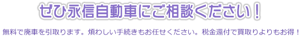 是非永信自動車にご相談下さい